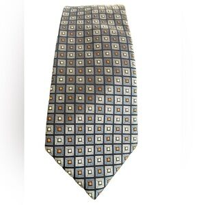 🔥🔵Forsyth 100% silk tie. Gorgeous & classic blue/orange pattern. like new!